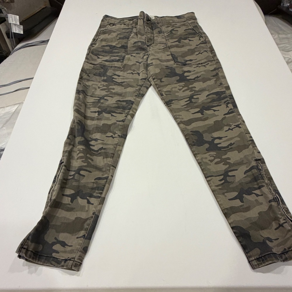 Sanctuary‎ Standard Surplus Camo Cargo Pants Sz 32 Utility Moto Ankle Zip Y2K